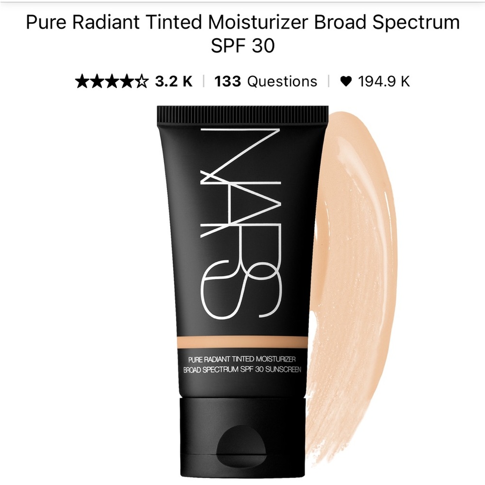 BNIB NARS tinted moisturizer SPF 30 in Groenland